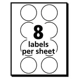 Printable Self-adhesive Removable Color-coding Labels, 1.25" Dia., Neon Orange, 8-sheet, 50 Sheets-pack, (5476)