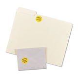 Printable Self-adhesive Removable Color-coding Labels, 1.25" Dia., Neon Orange, 8-sheet, 50 Sheets-pack, (5476)