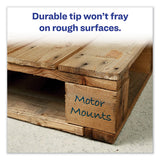 Marks A Lot Large Desk-style Permanent Marker, Broad Chisel Tip, Blue, Dozen, (8886)