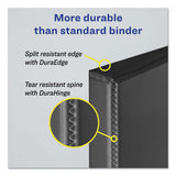 Durable View Binder With Durahinge And Ezd Rings, 3 Rings, 4" Capacity, 11 X 8.5, Black, (9800)