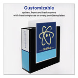 Durable View Binder With Durahinge And Ezd Rings, 3 Rings, 4" Capacity, 11 X 8.5, Black, (9800)