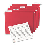 Tabs Inserts For Hanging File Folders, 1-5-cut Tabs, White, 2" Wide, 100-pack