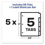 Print And Apply Index Maker Clear Label Dividers, 5 Color Tabs, Letter, 5 Sets