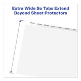 Print And Apply Index Maker Clear Label Dividers, 8 White Tabs, Letter