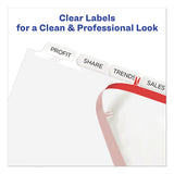 Print And Apply Index Maker Clear Label Unpunched Dividers, 8-tab, Ltr, 25 Sets
