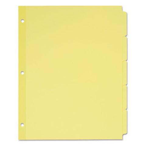 Write And Erase Plain-tab Paper Dividers, 5-tab, Letter, Buff, 36 Sets