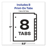 Customizable Print-on Dividers, 8-tab, Letter