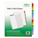 Table 'n Tabs Dividers, 26-tab, A To Z, 11 X 8.5, White, 1 Set