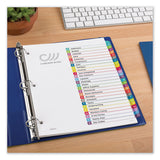 Customizable Toc Ready Index Multicolor Dividers, A-z, Letter