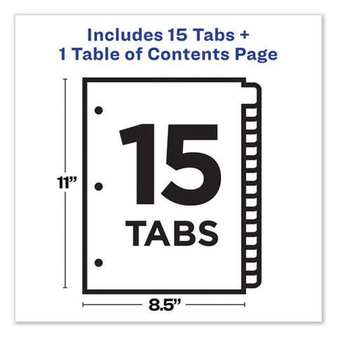 Customizable Toc Ready Index Multicolor Dividers, 1-15, Letter