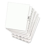 Preprinted Legal Exhibit Side Tab Index Dividers, Avery Style, 10-tab, 10, 11 X 8.5, White, 25-pack