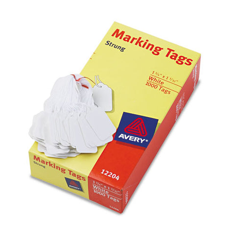 Medium-weight White Marking Tags, 1 3-4 X 1 3-32, 1,000-box