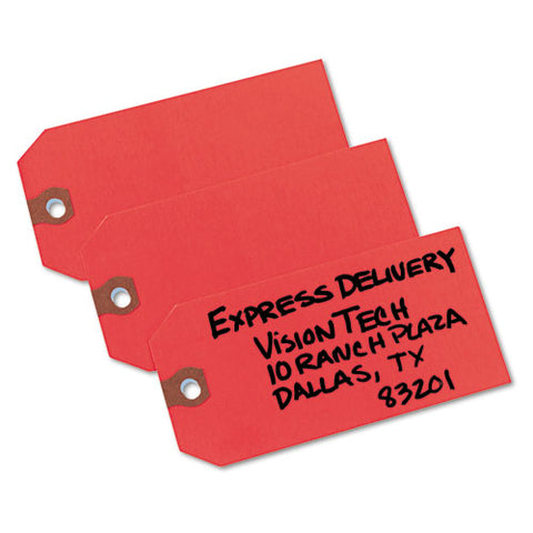 Unstrung Shipping Tags, 11.5 Pt. Stock, 4.75 X 2.38, Red, 1,000-box