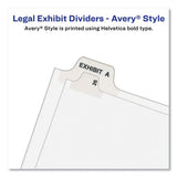 Avery-style Preprinted Legal Bottom Tab Dividers, Exhibit O, Letter, 25-pack