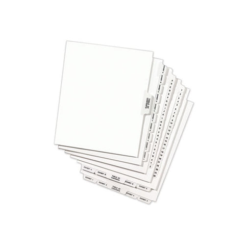 Avery-style Preprinted Legal Bottom Tab Dividers, Exhibit O, Letter, 25-pack