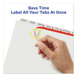 Print And Apply Index Maker Clear Label Plastic Dividers With Printable Label Strip, 8-tab, 11 X 8.5, Translucent, 5 Sets