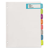 Big Tab Printable Large White Label Tab Dividers, 8-tab, Letter, 20 Per Pack