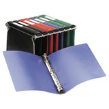 Hanging Storage Flexible Non-view Binder With Round Rings, 3 Rings, 1" Capacity, 11 X 8.5, Blue