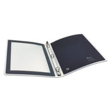 Flexi-view Binder With Round Rings, 3 Rings, 0.5" Capacity, 11 X 8.5, Black