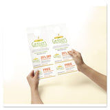 Door Hanger With Tear-away Cards, 97 Bright, 65lb, 4.25 X 11, White, 2 Hangers-sheet, 40 Sheets-pack