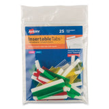 Insertable Index Tabs With Printable Inserts, 1-5-cut Tabs, Assorted Colors, 2" Wide, 25-pack