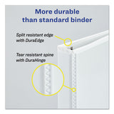 Durable View Binder With Durahinge And Slant Rings, 3 Rings, 1" Capacity, 11 X 8.5, White, 4-pack