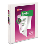 Durable View Binder With Durahinge And Slant Rings, 3 Rings, 1" Capacity, 11 X 8.5, White, 4-pack