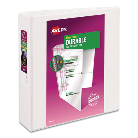 Durable View Binder With Durahinge And Slant Rings, 3 Rings, 2" Capacity, 11 X 8.5, White, 4-pack
