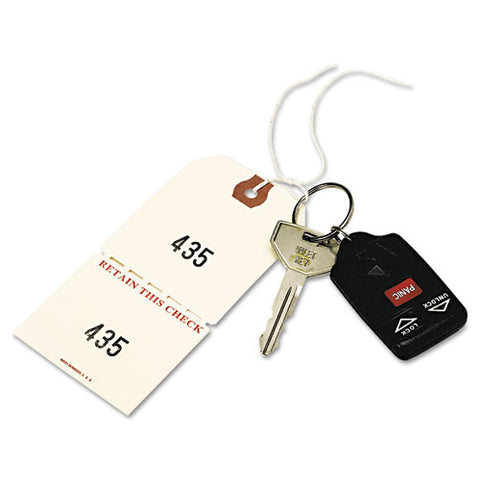 Duplicate Auto Park Tags, 1-500, 4 3-4 X 2 3-8, Manila, 500-box