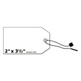 Printable Rectangular Tags With Strings, 2 X 3 1-2, Matte White, 96-pack