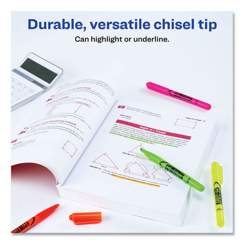Hi-liter Pen-style Highlighters, Chisel Tip, Assorted Colors, 6-set