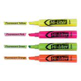 Hi-liter Desk-style Highlighters, Chisel Tip, Assorted Colors, 4-set