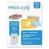 Labels, Laser Printers, 1 X 4, White, 20-sheet, 100 Sheets-box