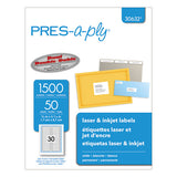 Labels, 0.66 X 3.44, White, 30-sheet, 50 Sheets-box