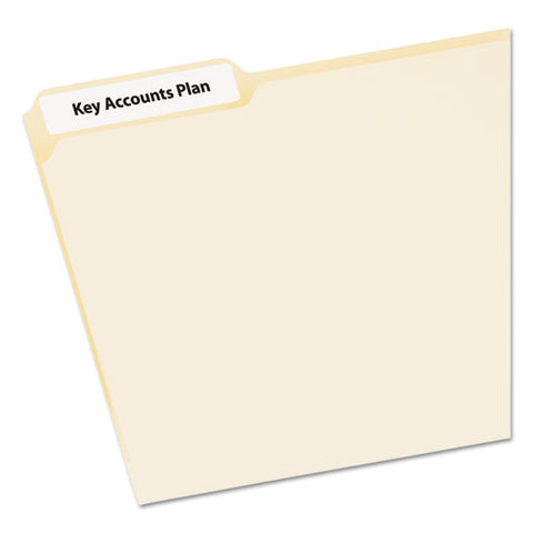 Ecofriendly Permanent File Folder Labels, 0.66 X 3.44, White, 30-sheet, 50 Sheets-pack