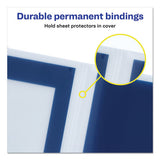 Flexi-view Six-pocket Polypropylene Organizer, 150-sheet Cap., Translucent-navy