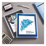 Flexi-view Six-pocket Polypropylene Organizer, 150-sheet Cap., Translucent-navy