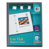 Lay Flat View Report Cover With Flexible Fastener, Letter, 1-2" Cap, Clear-gray