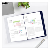 Durable Clear Front Report Cover W-prong Fasteners, 1-8" Cap, Clear-blue, 25-box