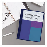 Durable Clear Front Report Cover W-prong Fasteners, 1-8" Cap, Clear-blue, 25-box