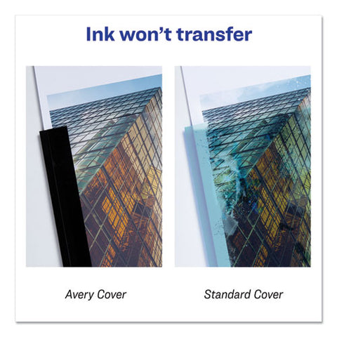 Durable Clear Front Report Cover W-prong Fasteners, 1-8" Cap, Clear-blue, 25-box