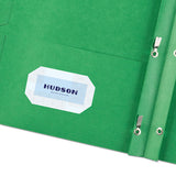 Two-pocket Folder, Prong Fastener, Letter, 1-2" Capacity, Green, 25-box