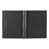 Two-pocket Folder, Prong Fastener, Letter, 1-2" Capacity, Black, 25-box
