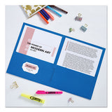 Two-pocket Folder, 40-sheet Capacity, Light Blue, 25-box