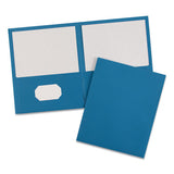 Two-pocket Folder, 40-sheet Capacity, Light Blue, 25-box