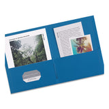 Two-pocket Folder, 40-sheet Capacity, Light Blue, 25-box