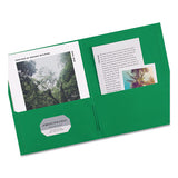 Two-pocket Folder, 40-sheet Capacity, Green, 25-box