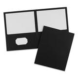 Two-pocket Folder, 40-sheet Capacity, Black, 25-box