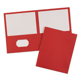 Two-pocket Folder, 40-sheet Capacity, Red, 25-box
