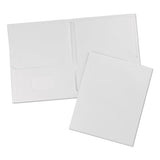 Two-pocket Folder, 40-sheet Capacity, White, 25-box